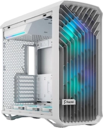 Carcasă PC Fractal Torrent, albă, RGB, TG cu tentă clară