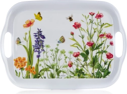 Tavă de servire din melamină Meadow 36 × 25,5 cm cu mânere