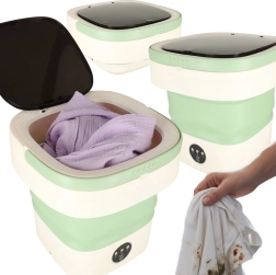 Mini mașină de spălat pliabilă pentru călătorii, 12 l, verde