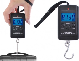 Cântar electronic de buzunar pentru bagaje cu LED - 40 kg