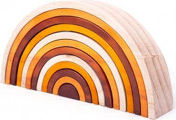 Bigjigs Baby curcubeu din lemn, natural, mare, de asamblat