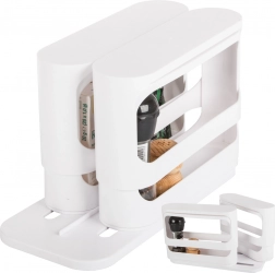 Organizator bucătărie din plastic alb pentru condimente