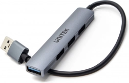 Hub USB Unitek 4în1 cu 5 Gbps și 3x USB 2.0