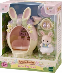 Sylvanian Families Iepuraș de Paște – căsuță de primăvară cu bebeluș