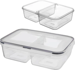 Cutie alimentară compartimentată cu capac și garnitură 2 l