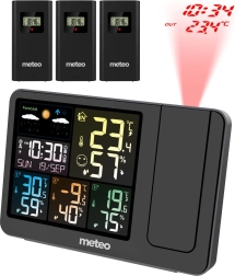 Stație meteo cu DCF și proiector laser