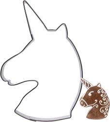 Decupator pentru fursecuri în formă de unicorn din oțel inoxidabil, 9 cm