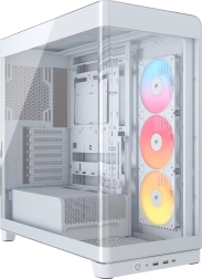 Carcasă PC mid‑tower cu sticlă panoramică și ARGB FRAME 4500X RS‑R, albă