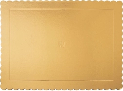 Suport dreptunghiular auriu pentru tort 40 × 30 cm