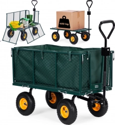 Căruț de transport pentru grădină MultiGarden cu laturi deschizătoare și roți gonflabile mari