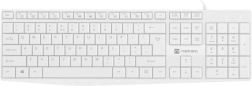 Tastatură albă Natec Nautilus cu parte numerică