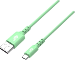 Cablu USB–USB‑C din silicon 1 m, verde, încărcare rapidă