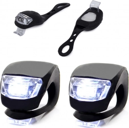 Set de lumini din silicon pentru bicicletă, 2 buc., impermeabile