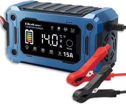 Încărcător microprocesor 12 V 15 A cu reparație și întreținere, LCD, pentru AGM, GEL și LiFePO4