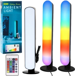 Set de lămpi ambientale RGB LED pentru birou cu telecomandă – 2 buc