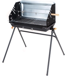 Grătar de grădină MADISON cu cadă din fontă și țepușă 55 × 28 × 60 cm