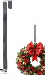 Agățătoare metalică argintie pentru coroniță 30 cm