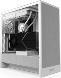 NZXT H5 Flow RGB carcasă PC albă Midi Tower cu fereastră
