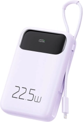 Baterie externă Mcdodo 10000 mAh cu cablu Lightning, 22,5 W (mov)