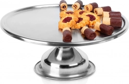 Platou pentru tort din oțel inoxidabil pe picior 33 cm