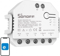 Comutator inteligent Wi-Fi Sonoff Dual R3 Lite