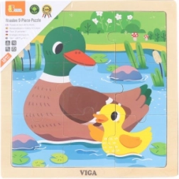 VIGA puzzle din lemn rățuște – 9 piese