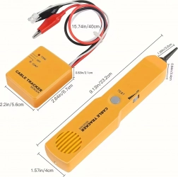 Localizator și tester de cabluri cu sondă tonală RJ11 în husă