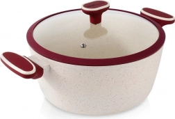 Oală din granit cu capac din sticlă TERRESTRIAL 26 cm, 5,2 l