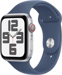 Apple Watch SE GPS + Cellular 40 mm aluminiu argintiu cu brățară sport Denim M/L