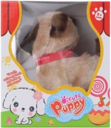 Cățelușul maro care merge