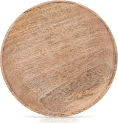 Farfurie rotundă de servire din lemn de mango 20 cm