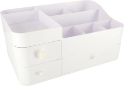 Organizator cosmetic alb cu sertare XXL