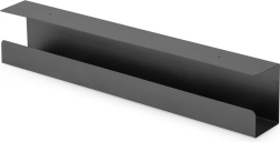 Canal din oțel pentru cabluri sub birou, 60 cm, negru