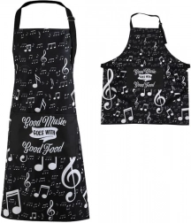 Șorț în tub cu motiv de note muzicale