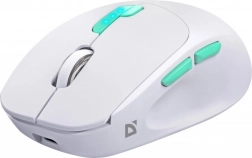 mouse wireless defender nitta mm-307, bluetooth + 2,4 ghz, 1600 dpi, alb
