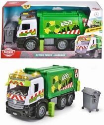 Mașină de gunoi Mercedes cu lumină și sunet, 26 cm