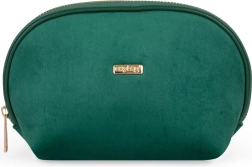 Geantă cosmetică rotundă de călătorie Plus Velvet, verde