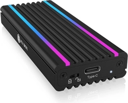Carcasă din aluminiu pentru SSD M.2 NVMe cu iluminare RGB USB‑C 10 Gb/s