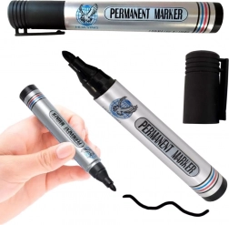 Marker permanent negru, rezistent la apă, vârf rotund 2 mm