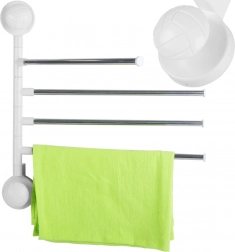 Suport de perete rotativ pentru prosoape cu 4 brațe