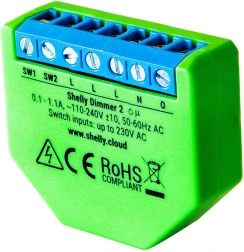 Shelly Dimmer 2 – variator inteligent Wi‑Fi 230 V fără nul
