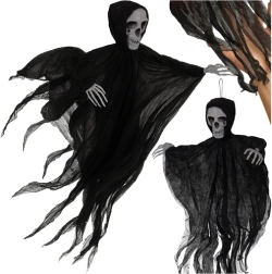 Schemă neagră suspendată RUHHY 70 cm – decorațiune de Halloween