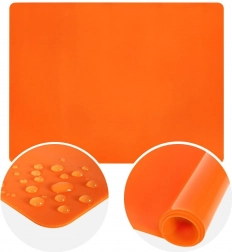 Covoraș de lucru din silicon pentru aluat SILLINIE 60 × 50 cm, portocaliu