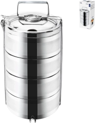 Vas termic din oțel inoxidabil Orion cu 4 compartimente de 4 × 1,1 l