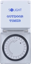 Temporizator mecanic de exterior Solight, 24 de ore