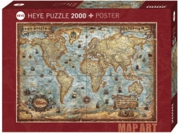 Puzzle HEYE – lumea, 2000 de piese