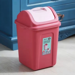 Coș îngust din plastic pentru gunoi cu capac basculant 10 l