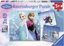 Puzzle Ravensburger Frozen: aventură de iarnă 3×49 piese