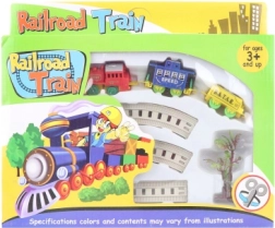 Circuit de tren cu locomotivă cu cheie și 2 vagoane