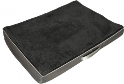 Pat ortopedic rezistent la apă pentru câini și pisici, tip cuib, 90 × 70 × 10 cm, gri